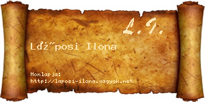 Láposi Ilona névjegykártya